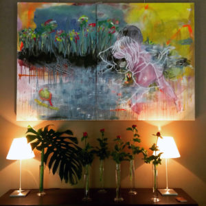 Une exposition de peinture au restaurant le Carré d'Art à Nîmes