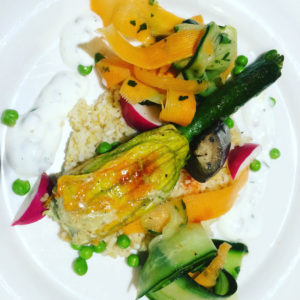 Un plat de saison au restaurant le Carré d'Art à Nîmes